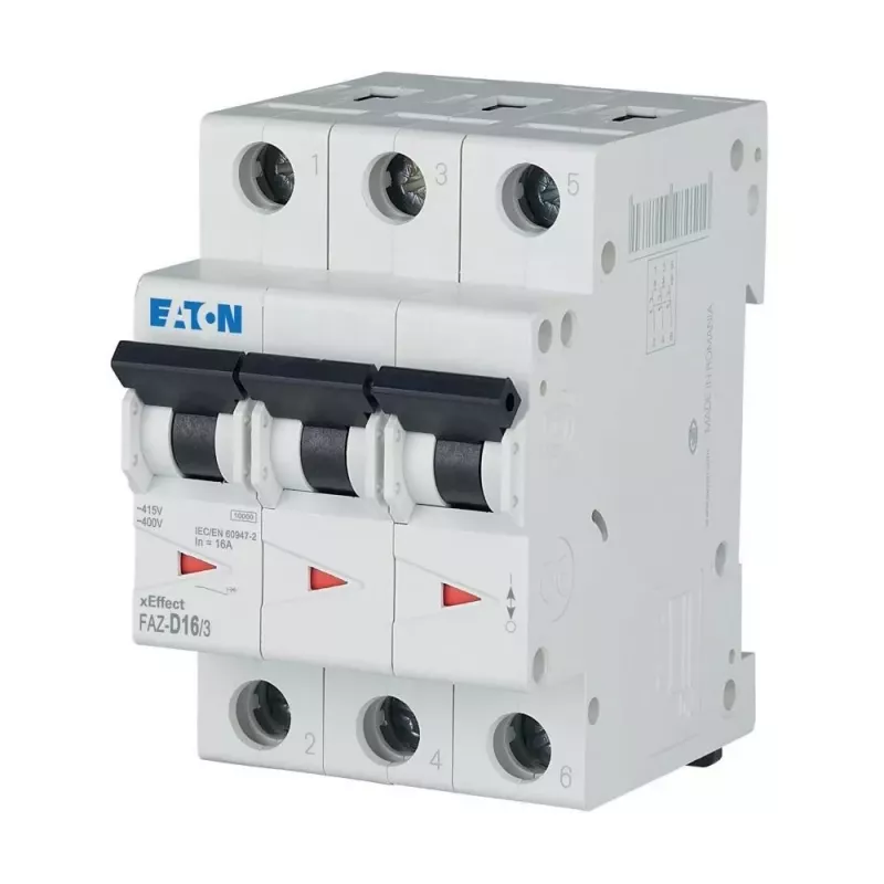 EATON FAZ-D16/3 interruttore automatico 16A 3 poli caratteristica D 6kA 278896