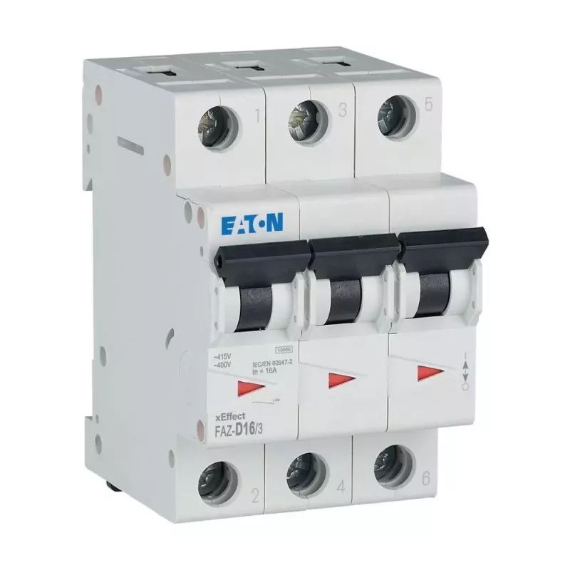 EATON FAZ-D16/3 interruttore automatico 16A 3 poli caratteristica D 6kA 278896