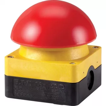 Eaton FAK-R/V/KC01/IY stazione di comando di emergenza, cablata, custodia gialla, pulsante a fungo rosso, IP66/IP67/IP69 229747