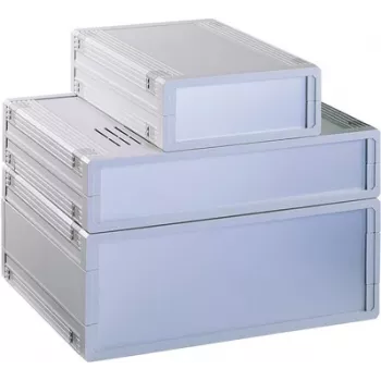 Bopla ULTRAMAS UM62009L custodia da tavolo, ABS, grigio chiaro, 290,9 x 62,2 x 199 mm, con 2 pannelli frontali FP60009 55620010.MT8