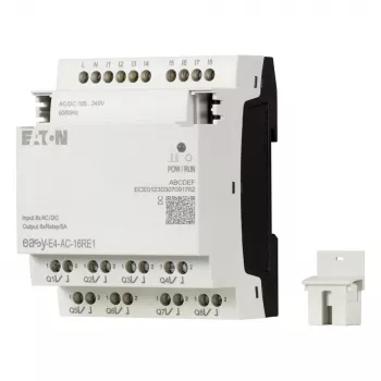 Eaton easyE4 modulo di espansione I/O digitale AC, 16 ingressi, 4 uscite a relè, 100-240 V AC (197222)