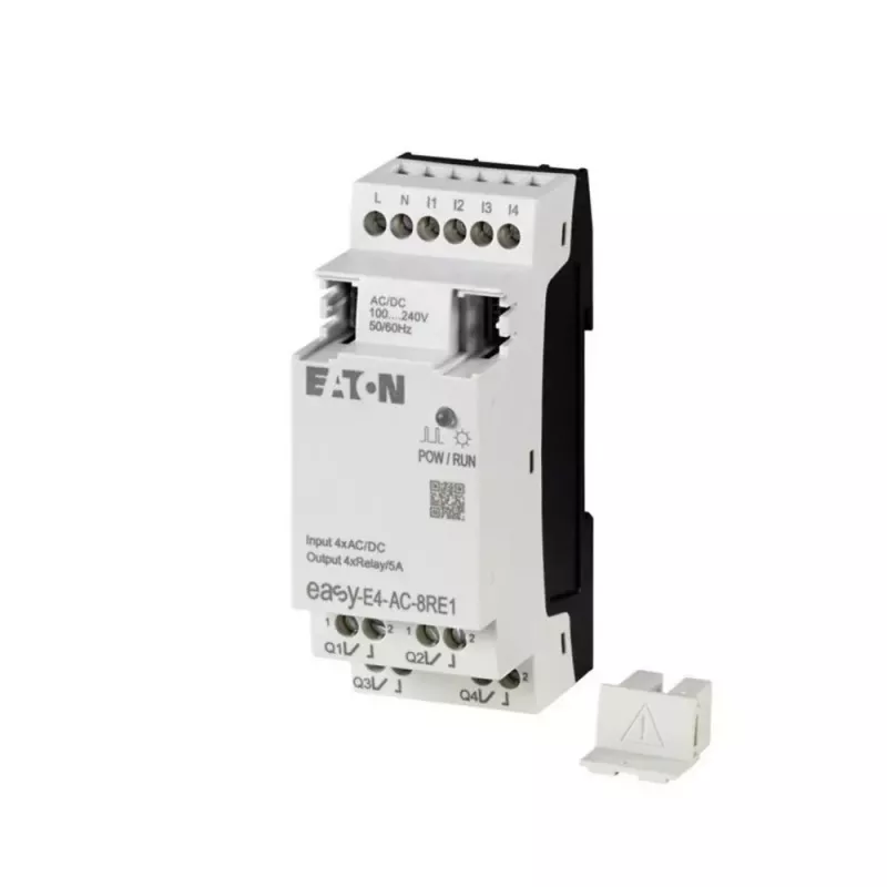 Eaton easyE4 PLC modulo di espansione I/O, 4 ingressi digitali, 4 uscite a relè EASY-E4-AC-8RE1