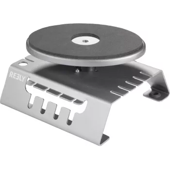 Reely FS9020C supporto di montaggio in alluminio con piatto girevole a 360°, regolabile in altezza 83-139 mm, blu/argento