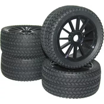 Reely 1:8 Buggy ruote complete Street 10 razze nero 4 pz. (RA093SBA1)