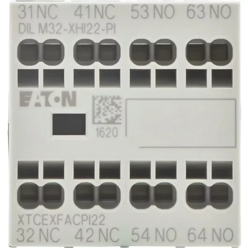 Eaton DILM32-XHI22 blocco contatti ausiliari, 2NO+2NC, montaggio frontale, morsetti a vite 199311