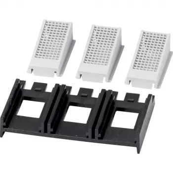 Eaton NZM1-XIPK coprimorsetti per NZM1, PN1, N1 interruttori di potenza, 3 poli, IP20 anteriore / IP40 posteriore, nero/grigio, 90 mm 266744