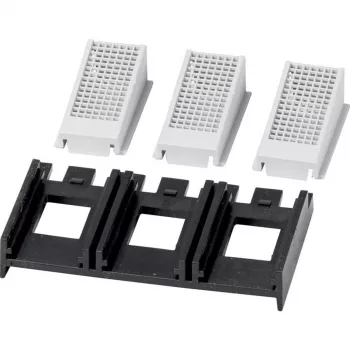 Eaton NZM1-XIPK coprimorsetti per NZM1, PN1, N1 interruttori di potenza, 3 poli, IP20 anteriore / IP40 posteriore, nero/grigio, 90 mm 266744