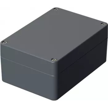 BOPLA custodia universale in alluminio, grigio argento (RAL 7001), 200 x 140 x 91 mm, IP65, coperchio avvitato, A 126 01126000.MT1