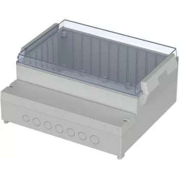 BOPLA RCP 3100 custodia di comando, base ABS, coperchio in policarbonato, grigio chiaro, 296 x 261 x 132,5 mm 41310109