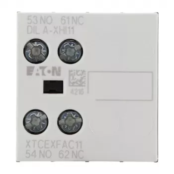 Eaton DILA-XHI11 blocco contatti ausiliari - 1NO+1NC, morsetti a vite, montaggio frontale, 690V 276421