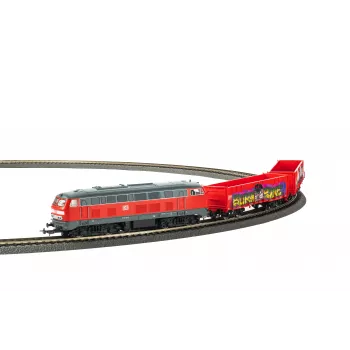 PIKO 57032 set di avvio per bambini treno merci BR 218 DB AG con due carri Eaos aperti