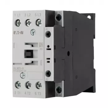 Eaton DILM25-01 contattore di potenza, tripolare, 25 A AC-3, 11 kW, bobina 230 V AC 50 Hz / 240 V AC 60 Hz, 1 NC contatto ausiliario 277164