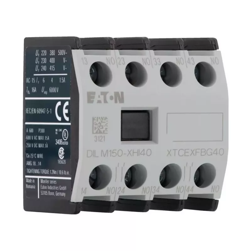 Eaton DILM150-XHI40 contatto ausiliario 4NO montaggio frontale per contattori DILM 277948