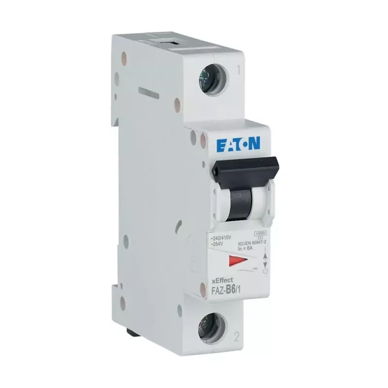 Eaton FAZ-B6/1 interruttore automatico (MCB) tipo B, 1 polo, 6 A, 10 kA 278529