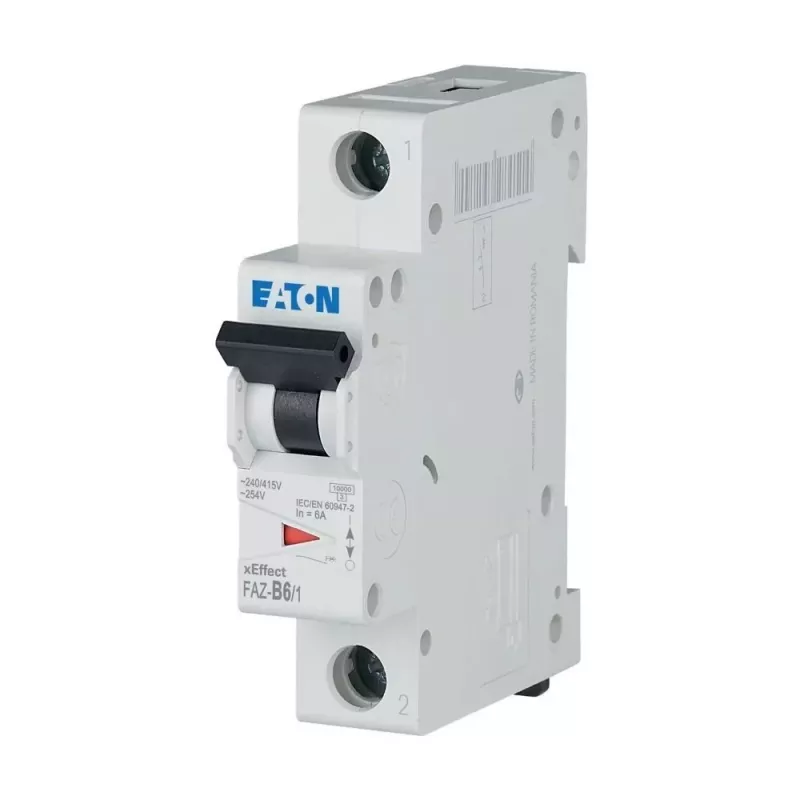 Eaton FAZ-B6/1 interruttore automatico (MCB) tipo B, 1 polo, 6 A, 10 kA 278529