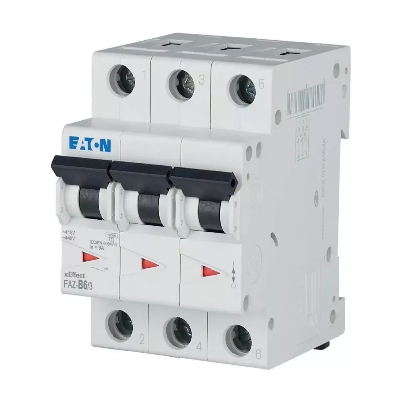 Eaton FAZ-B6/3 Interruttore automatico magnetotermico tipo B 6 A 3 poli 10 kA 278841