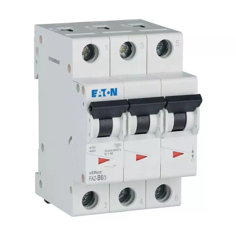 Eaton FAZ-B6/3 Interruttore automatico magnetotermico tipo B 6 A 3 poli 10 kA 278841