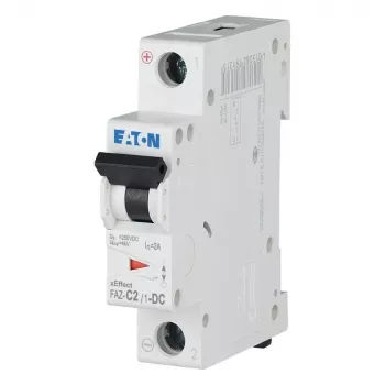 Eaton FAZ-C2/1-DC Interruttore automatico magnetotermico, 1 polo, 2 A, curva C, 220 V DC, 10 kA 279122