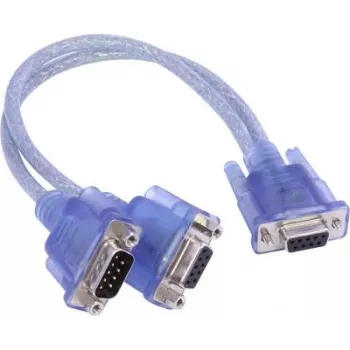 Ixxat Cavo Y-CAN, connettore maschio D-SUB9 su 2x connettore femmina D-SUB9, 0,3 m, nero 1.04.0076.00001