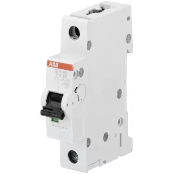 ABB S201-K8 Interruttore automatico magnetotermico, 1 polo, curva K, 8 A, 6 kA, 230/400 V AC 2CDS251001R0407