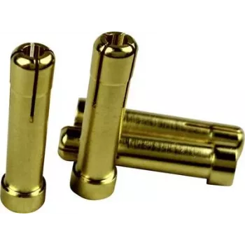 Reely Spina adattatore da connettore maschio dorato 4mm a connettore femmina dorato 5mm 1605782