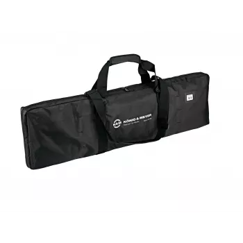 König & Meyer 26019-000-00 borsa a tracolla in nylon nero-verde per attrezzatura audio