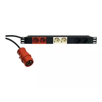 KÖNIG & MEYER 19-Power Box 1U PDU 8 prese Schuko, 16 A, nero 28664-000-55
