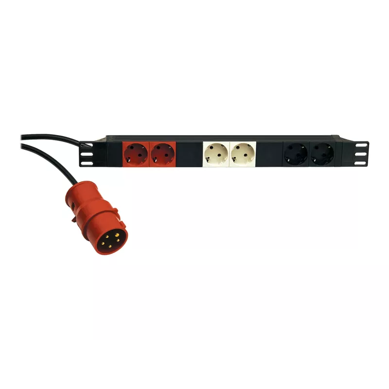 KÖNIG & MEYER 19-Power Box 1U PDU 8 prese Schuko, 16 A, nero 28664-000-55