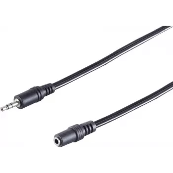 SHIVERPEAKS cavo di prolunga audio, jack 3,5 mm maschio su femmina, 2,5 m, nero