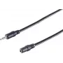 SHIVERPEAKS cavo di prolunga audio, jack 3,5 mm maschio su femmina, 2,5 m, nero