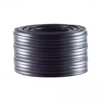 Helos cavo telefonico piatto a 4 conduttori, AWG28, nero, 25 m (76106-25)