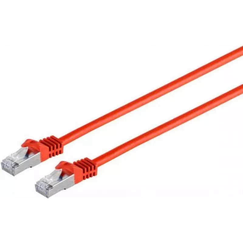 Exertis Connect 79305R Cat6a S/FTP cavo patch RJ45–RJ45, 5 m, privo di alogeni, stampato, senza gancio, rosso