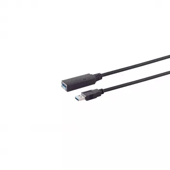S CONN MAXIMUM CONNECTIVITY cavo di prolunga USB 3.0 attivo, connettore maschio USB-C su connettore femmina USB-A, 5 Gbps, 5 m, nero 13-39055