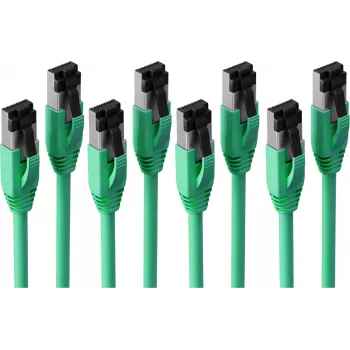 S CONN Maximum Connectivity Basic-S Cat. 8.1 F/FTP PIMF LSZH cavo patch, verde, 5m, confezione da 4 SC08-41053-4