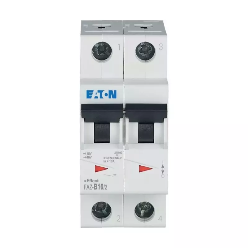 Eaton FAZ-B10/2 interruttore automatico magnetotermico tipo B 10A 2 poli 6kA 278730