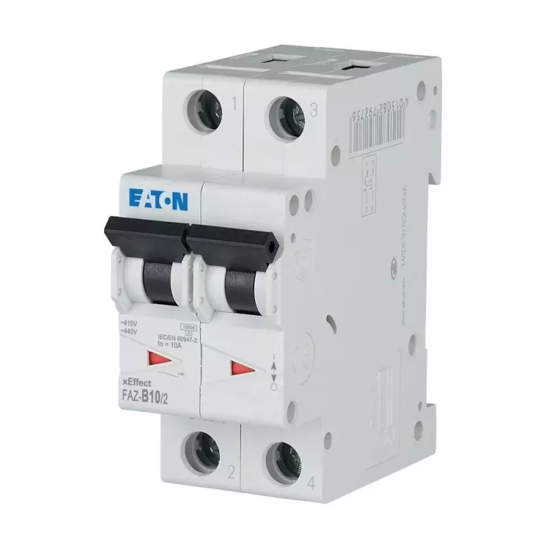 Eaton FAZ-B10/2 interruttore automatico magnetotermico tipo B 10A 2 poli 6kA 278730