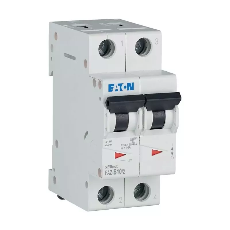 Eaton FAZ-B10/2 interruttore automatico magnetotermico tipo B 10A 2 poli 6kA 278730