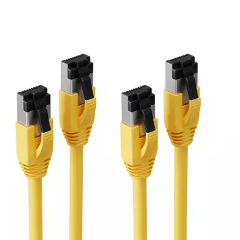 S CONN MAXIMUM CONNECTIVITY Cat. 8.1 F/FTP PIMF LSZH cavo patch, giallo, 1,5 m, confezione da 2 SC08-41152-2