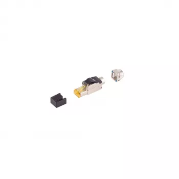 SHIVERPEAKS BS08-51011 connettore RJ45 STP Cat. 6A senza attrezzi, pressofusione di zinco, contatti dorati