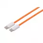 S CONN MAXIMUM CONNECTIVITY cavo di ricarica USB-C, 2.0, 60W, arancione, tessuto, 2,5m (14-21257)