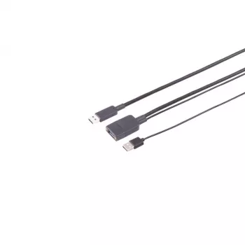 S CONN MAXIMUM CONNECTIVITY cavo di prolunga ottico USB-A USB 3.2 Gen 2, connettore maschio A a connettore femmina A, 10 Gbps, 10,0 m, nero (30-37075)