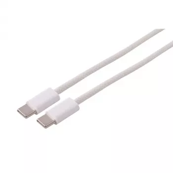 S CONN MAXIMUM CONNECTIVITY Cavo di ricarica USB-C su USB-C intrecciato, 60W PD, 1 m, bianco 14-21026
