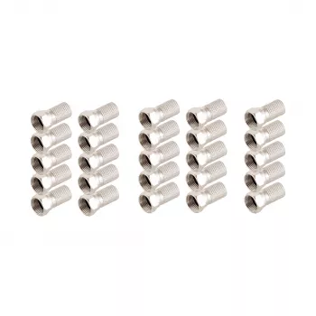 SHIVERPEAKS BASIC-S connettore F 7,2 mm con anello di tenuta e ghiera grande, confezione da 25 BS85010-R-SET25