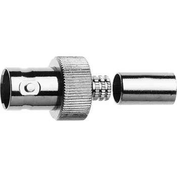 Telegärtner connettore femmina BNC crimp per cavo coassiale RG-62, 93 Ohm, ottone nichelato J01003A1262