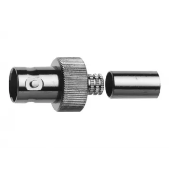 Telegärtner connettore femmina BNC crimp per cavo coassiale RG-62, 93 Ohm, ottone nichelato J01003A1262
