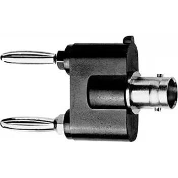 Telegärtner adattatore di misura da connettore femmina BNC a spina banana 4 mm, nero/argento J01008A0620