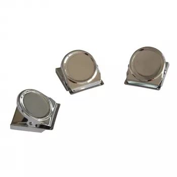 FRANKEN HMC35 clip magnetica, 40 x 35 mm, forza di tenuta 500 g, argento