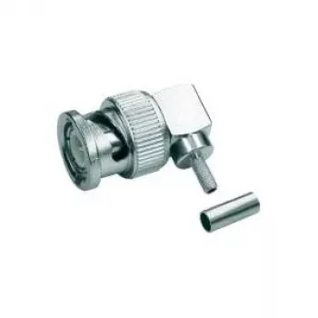 Telegärtner connettore maschio BNC angolare a crimpare 50 Ohm per RG 316/U, RG 174 A/U, RG 188 A/U (J01000A0010)