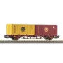PIKO 27750 carro portacontainer DC, DB AG, epoca VI, Sgns 80', 2x container 40ft, H0