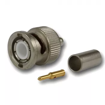 Telegärtner connettore maschio BNC a crimpare 50 Ohm per RG-58 C/U, nichel/oro, 4 GHz J01000L1255Z